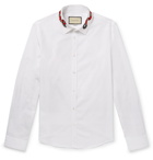 Gucci - Duke Appliquéd Cotton Oxford Shirt - White