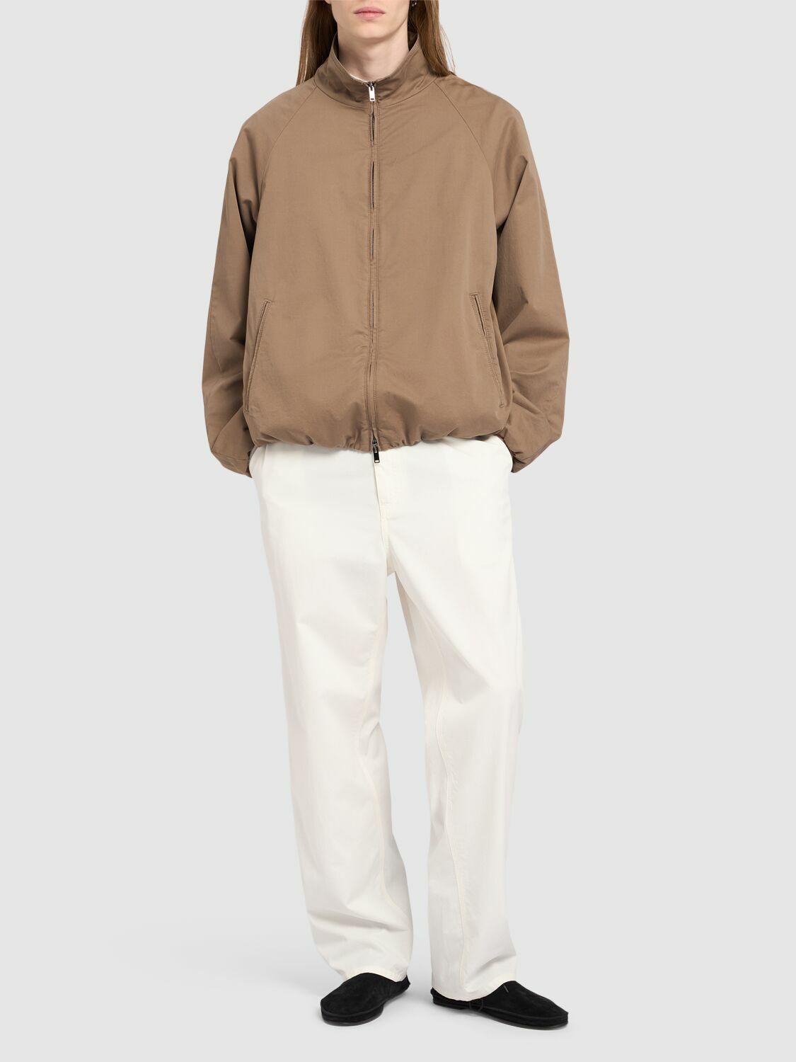ジャケット 25ss THE ROW Oyu cashmere and cotton jacket 974W3670TAU Oyu Jacket Beige in Cotton and Cashmere – The Row
