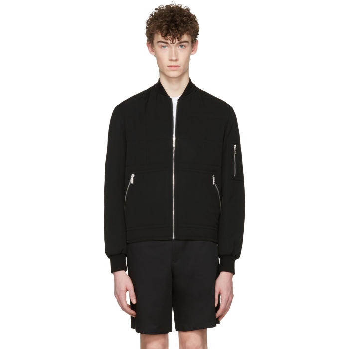 Photo: Versace Black Quilted Wool Jacket