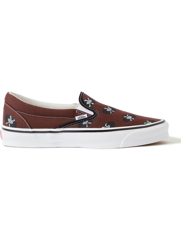 Photo: Vans - Wacko Maria UA OG Classic LX Printed Canvas Slip-On Sneakers - Brown