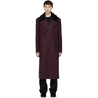 Paul Smith Burgundy Houndstooth Gents Overcoat