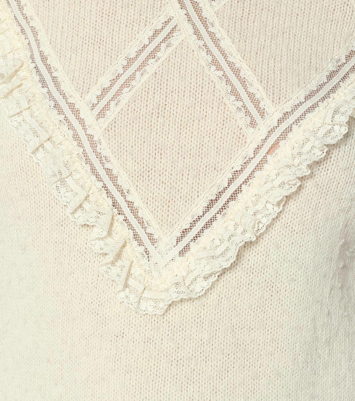 Philosophy di Lorenzo Serafini Lace-trimmed wool sweater