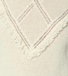 Philosophy di Lorenzo Serafini Lace-trimmed wool sweater