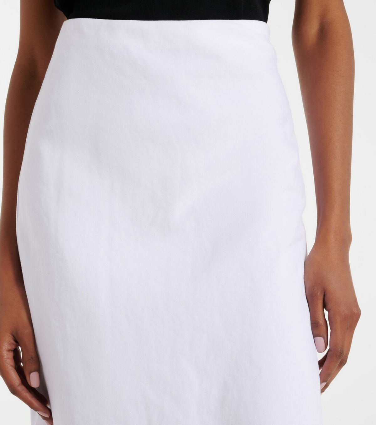 Vince Easy linen-blend midi skirt