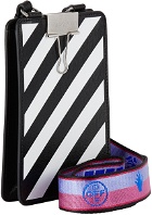 Off-White Black Diag Vertical Wallet Phone Pouch