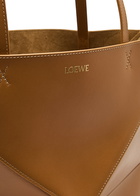 Loewe Puzzle Fold Medium Leather Tote - Tan - One Size