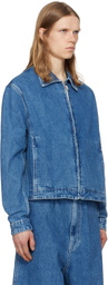 SUNNEI Blue Denim Bomber Jacket