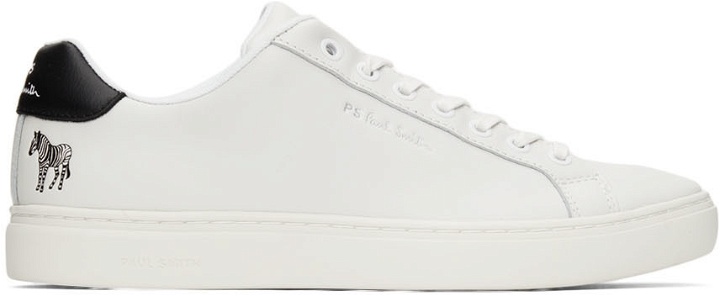 Photo: PS by Paul Smith White Leather Zebra Rex Sneakers