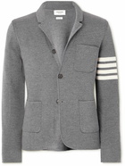 Thom Browne - Slim-Fit Unstructured Striped Merino Wool-Blend Blazer - Gray