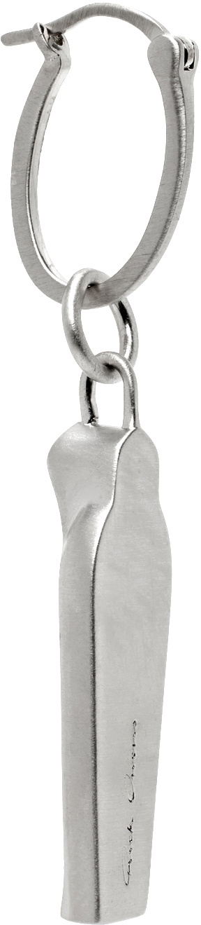 Rick Owens Silver Porterville Sacro Single Earring