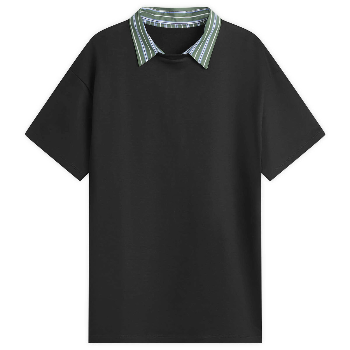 Hommegirls Women's T-Shirt Dress in Black/Green Stripe