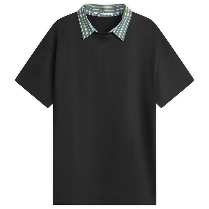 Photo: Hommegirls Women's T-Shirt Dress in Black/Green Stripe
