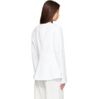 TOTEME White Jacquard Cotton Blazer