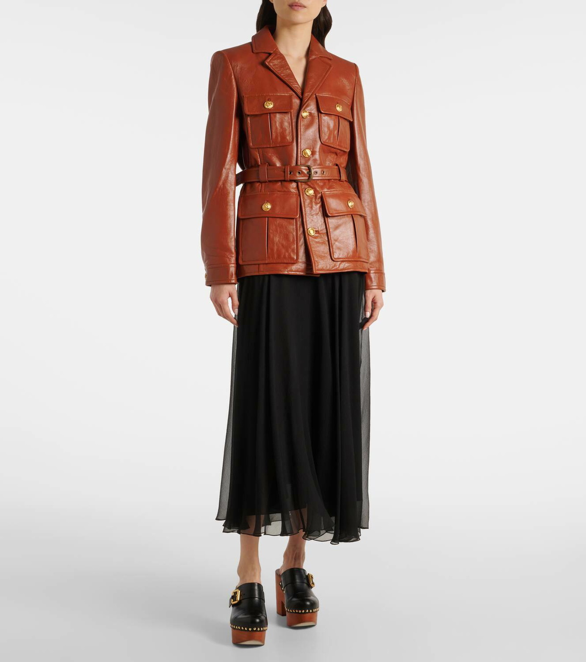Chloé Belted leather jacket Chloe