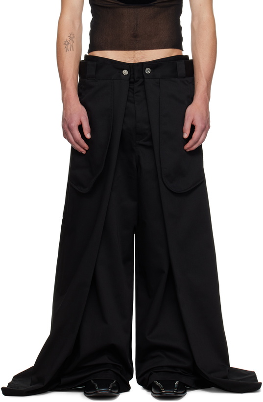 Photo: Jean Paul Gaultier Black Shayne Oliver Edition 'The Wrap' Trousers