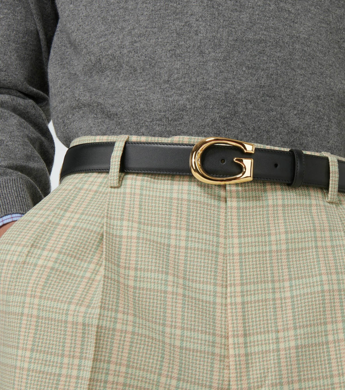 Gucci - Thin G buckle leather belt Gucci