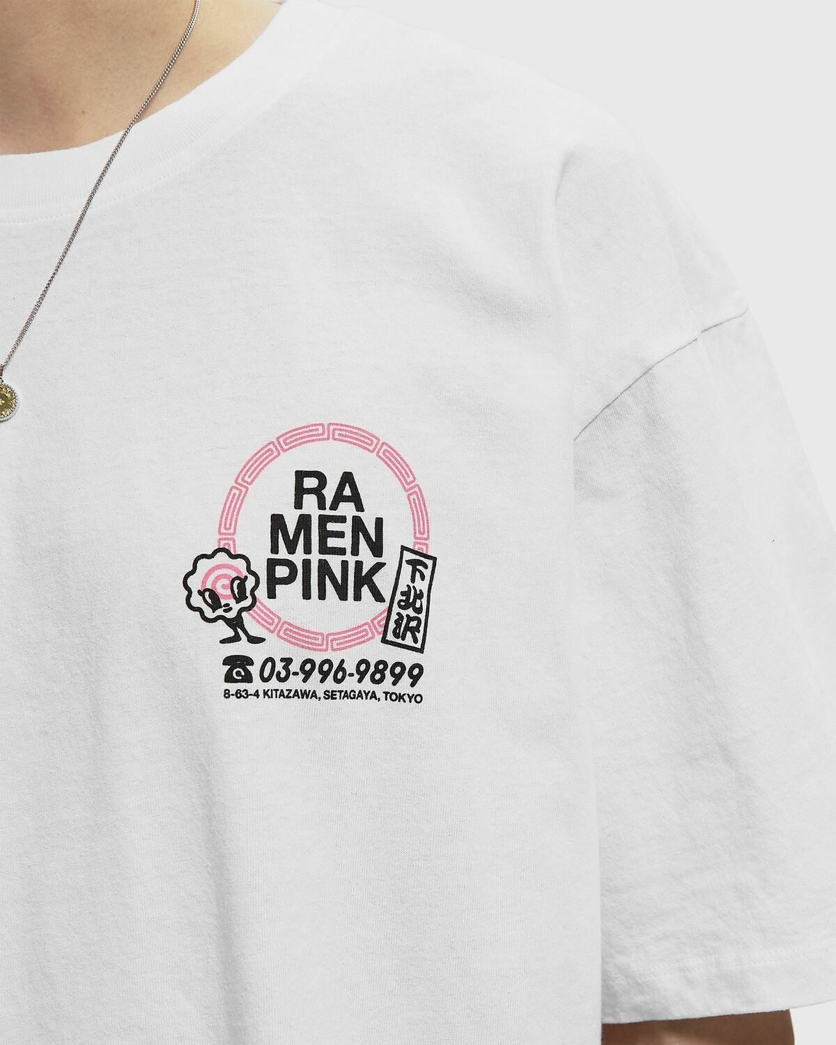 Edwin Ramen Pink Tee White Mens Shortsleefe