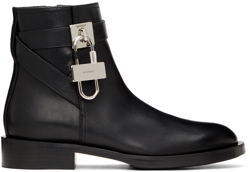 Givenchy Black Padlock Boots Givenchy
