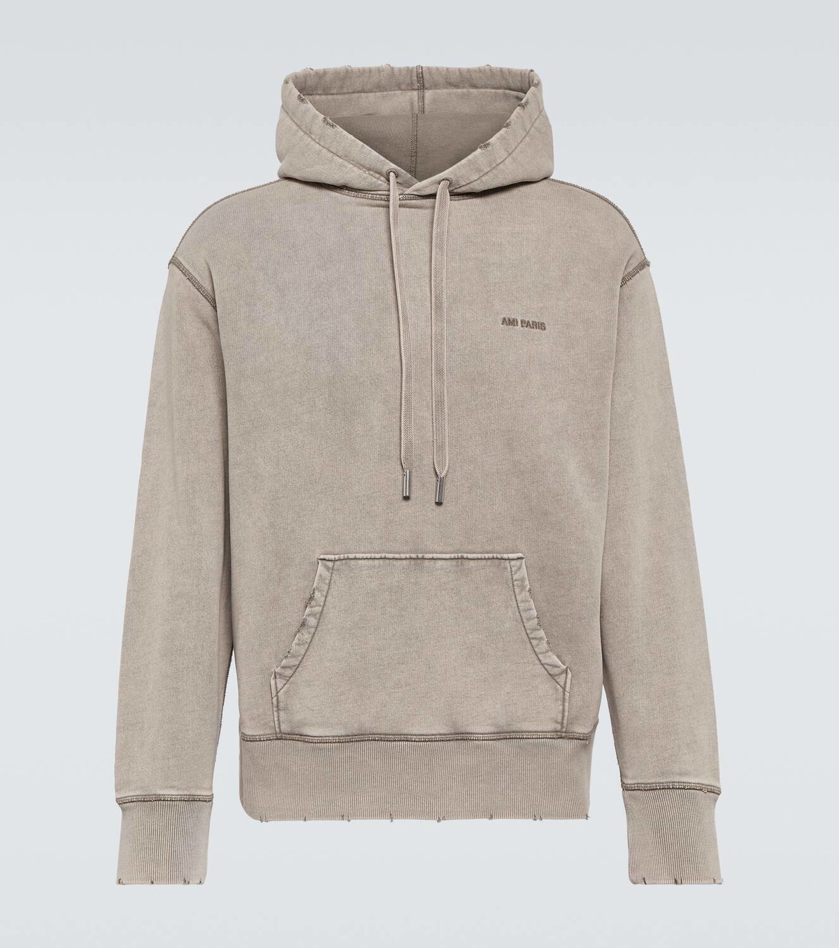 Ami Paris Logo cotton jersey hoodie AMI