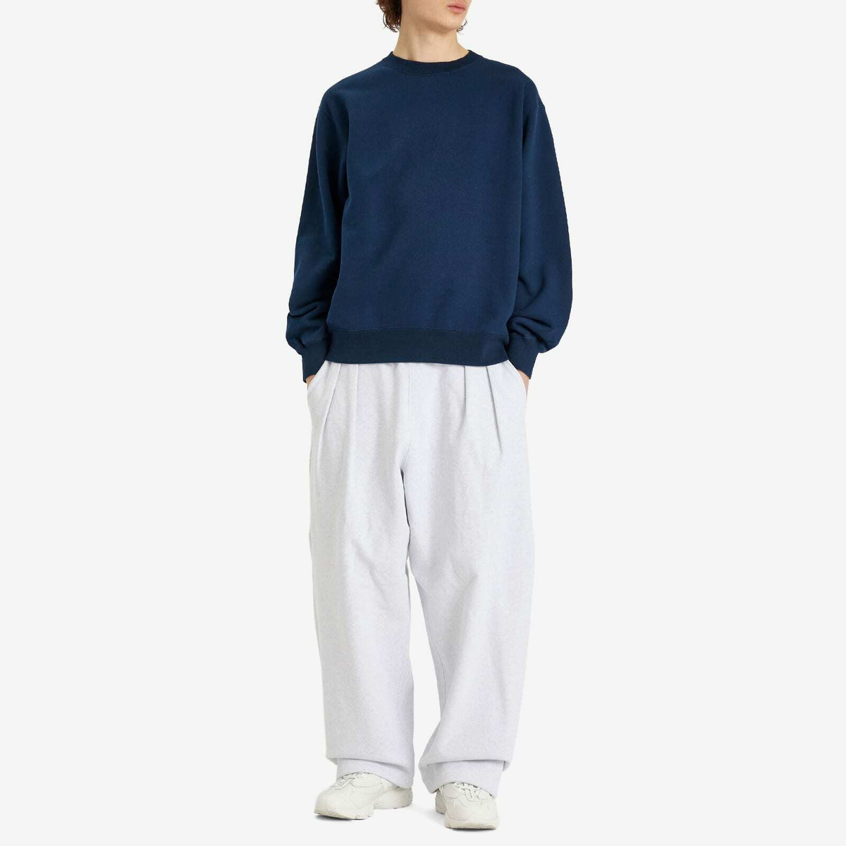Beams Plus Men's Crew Sweatshirt in Navy