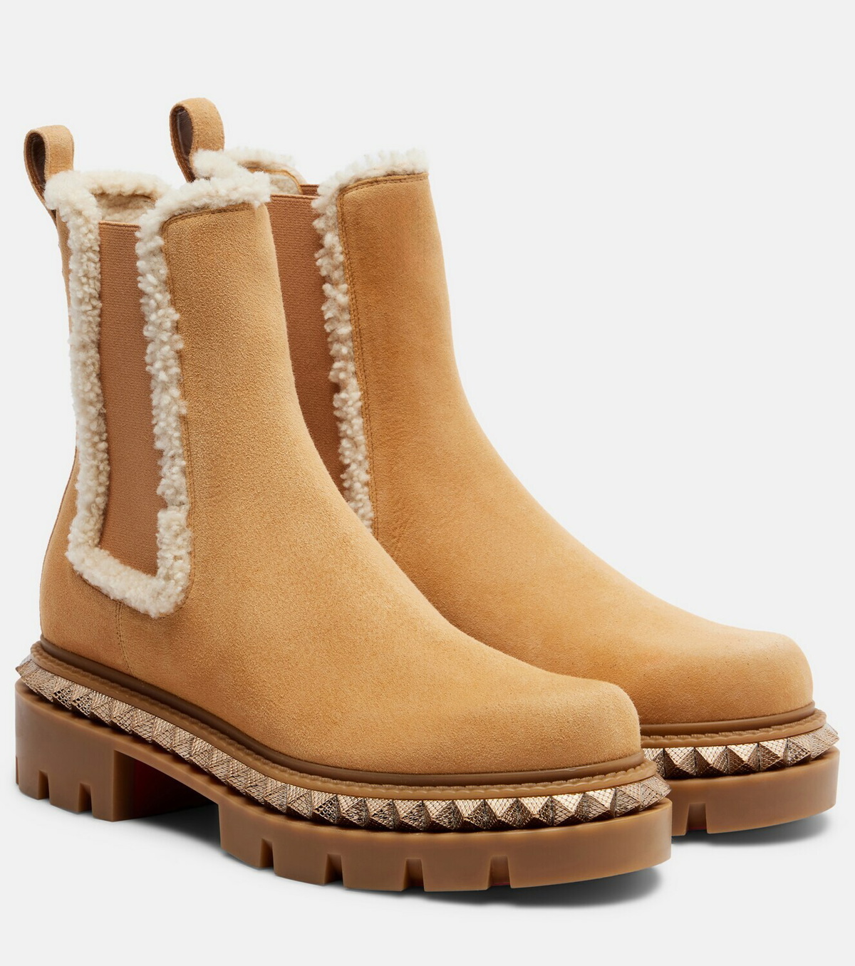 Christian Louboutin St Emilia shearling-trimmed Chelsea boots