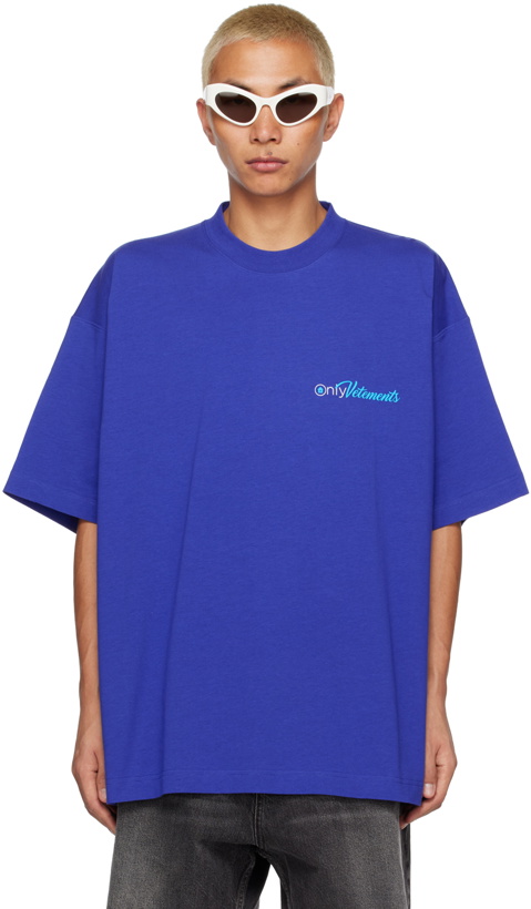 Photo: VETEMENTS Blue 'Only Vetements' T-Shirt