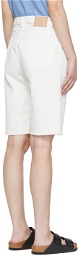 6397 White Denim Shorts
