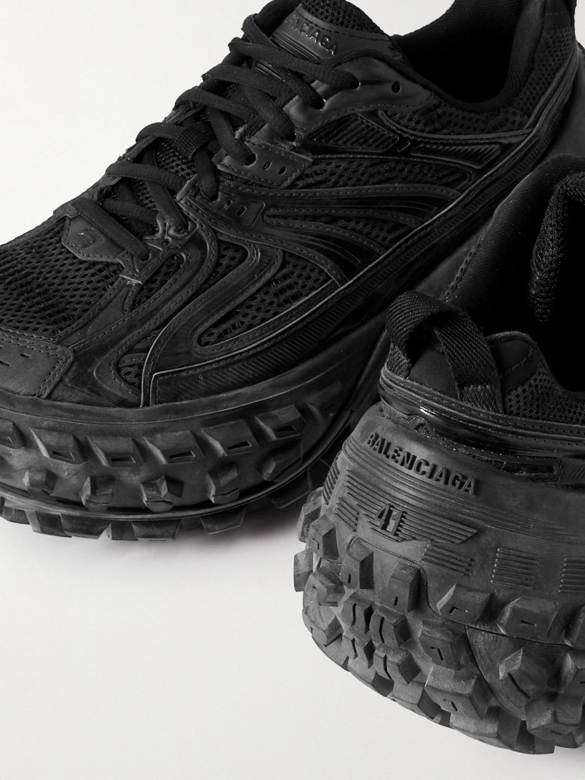 Balenciaga - Defender Mesh and Rubber Sneakers - Black Balenciaga