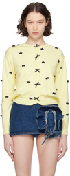 Pushbutton Yellow Ribbon Cardigan