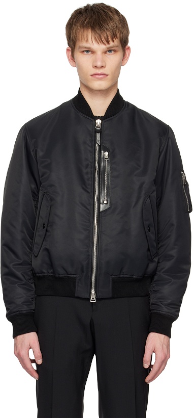 Photo: TOM FORD Black Compact Bomber Jacket