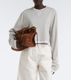 Prada Cotton piqué and jersey top