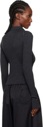 mfpen Gray Knitted Rib Cardigan