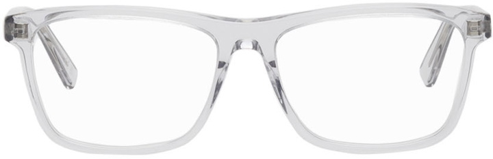 Photo: Saint Laurent Gray Square Acetate Glasses