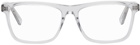 Saint Laurent Gray Square Acetate Glasses