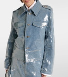 Xu Zhi Sequined denim jacket