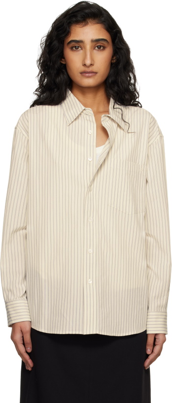 Photo: Dunst Off-White 2-Way Oversized Striped Shirt