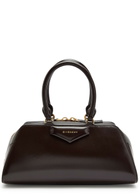 Givenchy Antigona East-west Small Leather top Handle bag - Chocolate - One Size