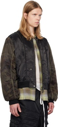 Andersson Bell Black Mesh Sleeve Bomber Jacket