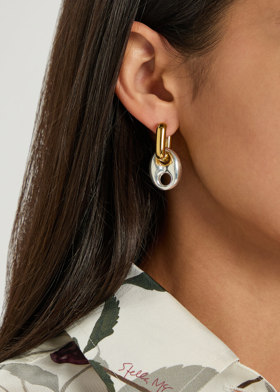 Timeless Pearly Léonie Mismatched 24kt Gold-plated Hoop Earrings - One Size