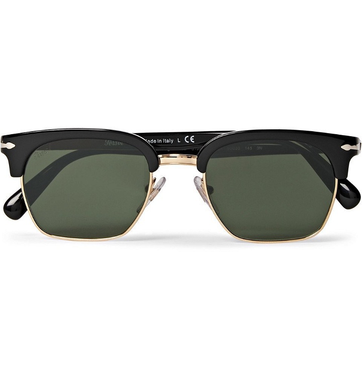 Photo: Persol - D-Frame Acetate and Gold-Tone Sunglasses - Black