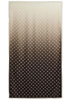 Tory Burch Monogram-print Silk Scarf - Brown - One Size