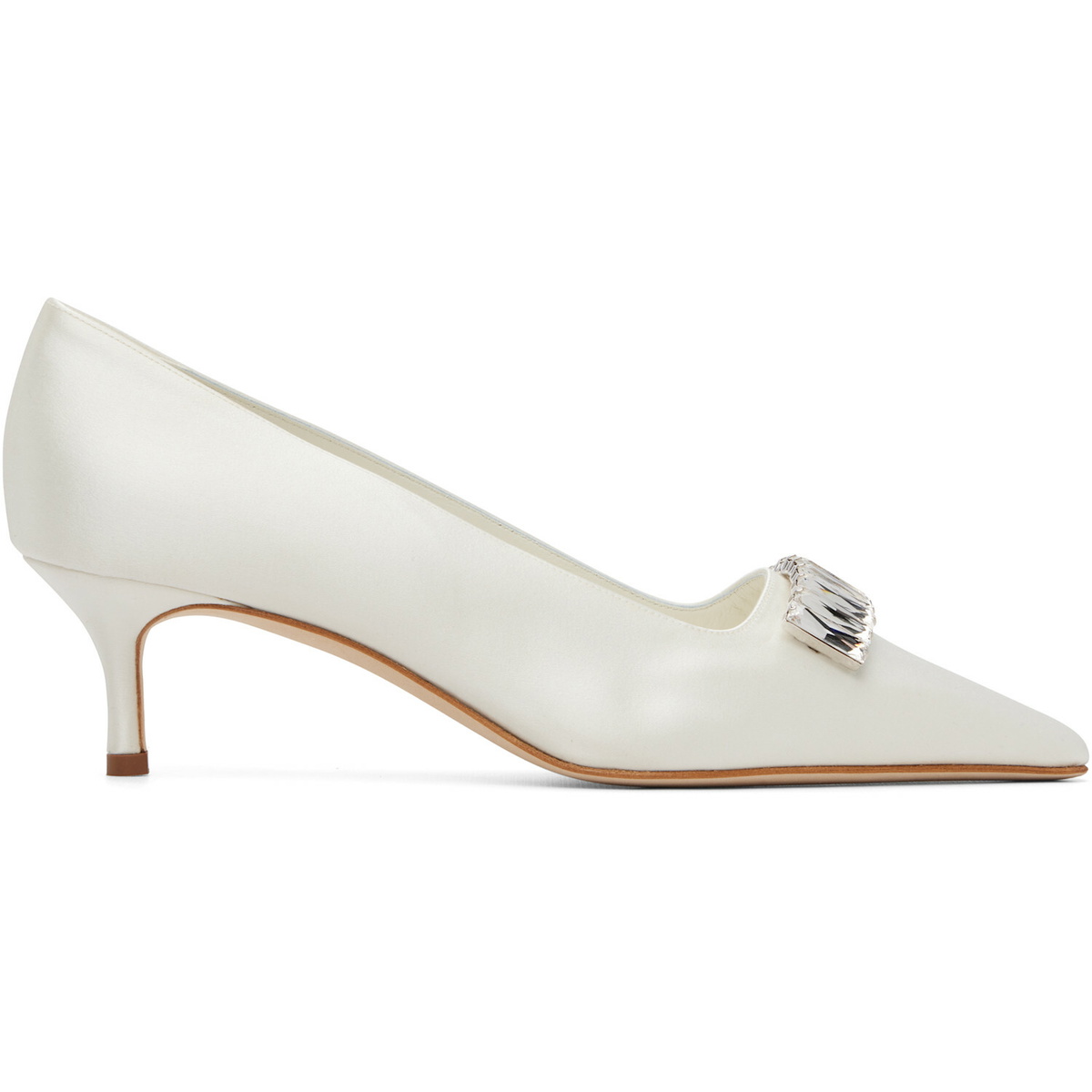Manolo Blahnik White Bottayon Heels