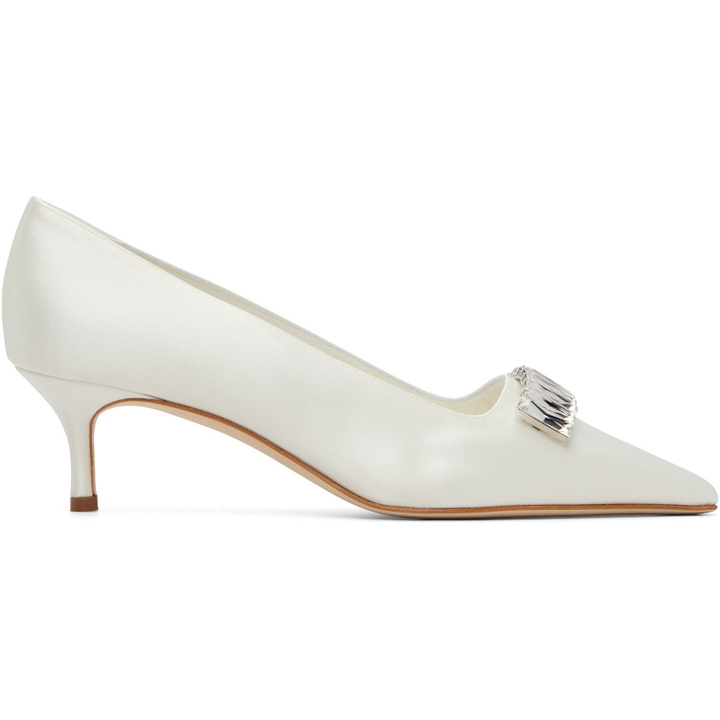 Photo: Manolo Blahnik White Bottayon Heels