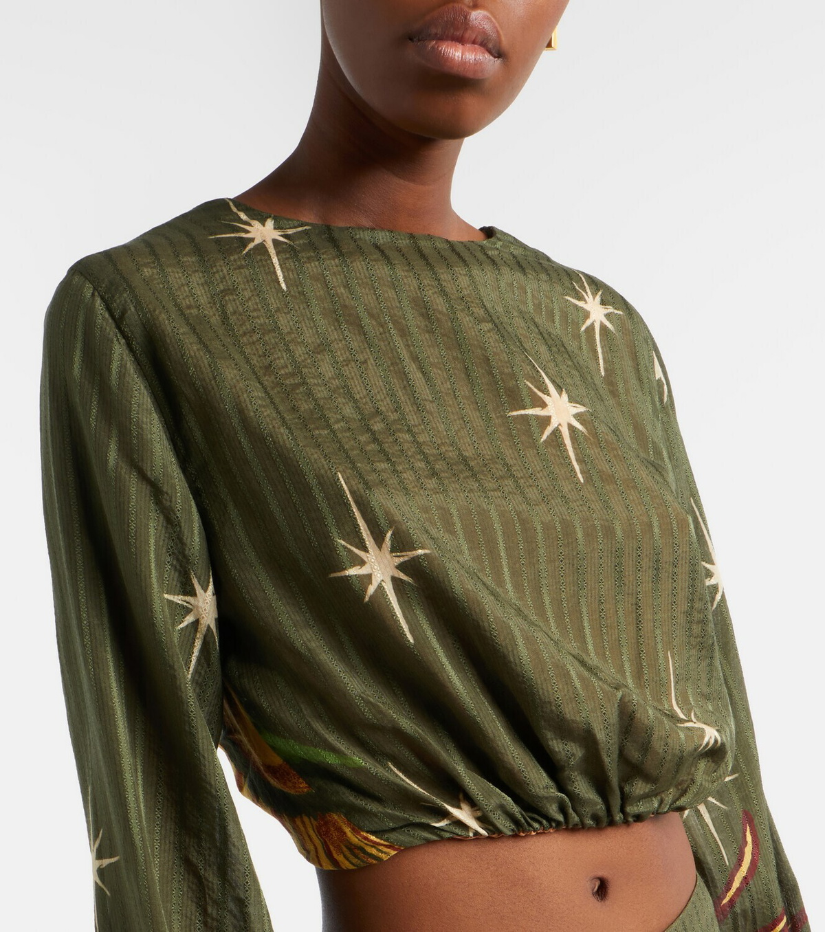 Johanna Ortiz Afterwork printed jacquard blouse