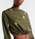 Johanna Ortiz Afterwork printed jacquard blouse