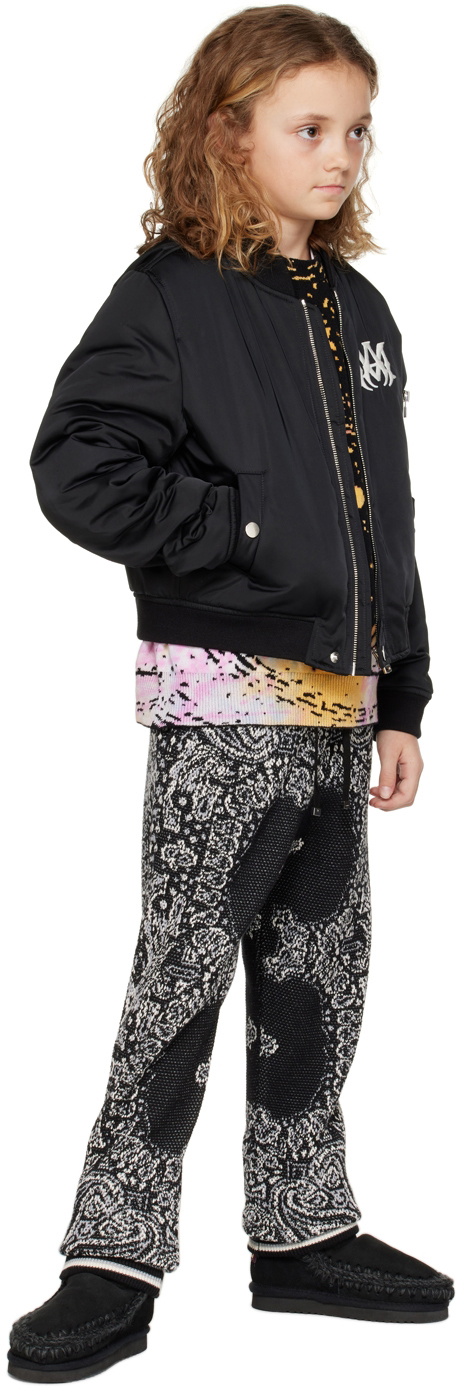 AMIRI Kids Black Bandana Sweatpants