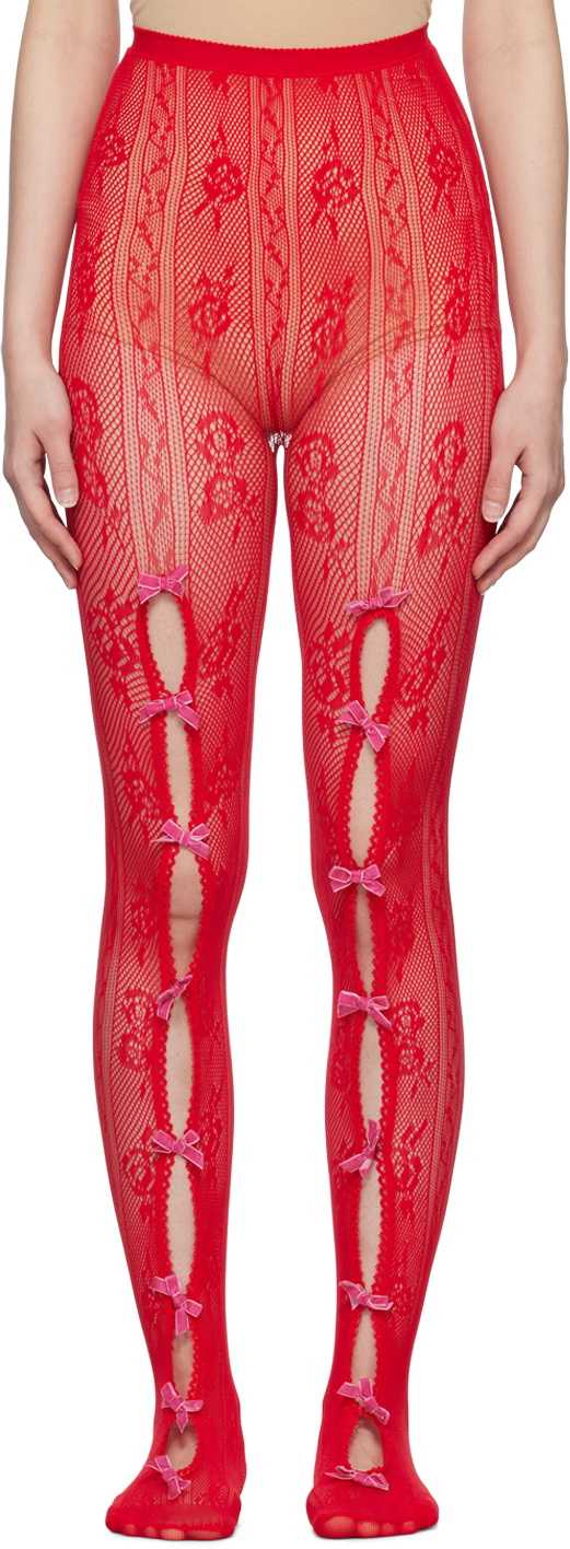 Red Lace Tights