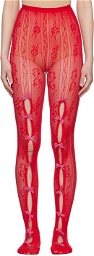 Nodress SSENSE Exclusive Red Bowknot Tights