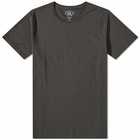 RRL Men's Basic T-Shirt in Faded Black Canvas