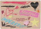 Marc Jacobs Beige 'The Punk Scribble' Card Holder